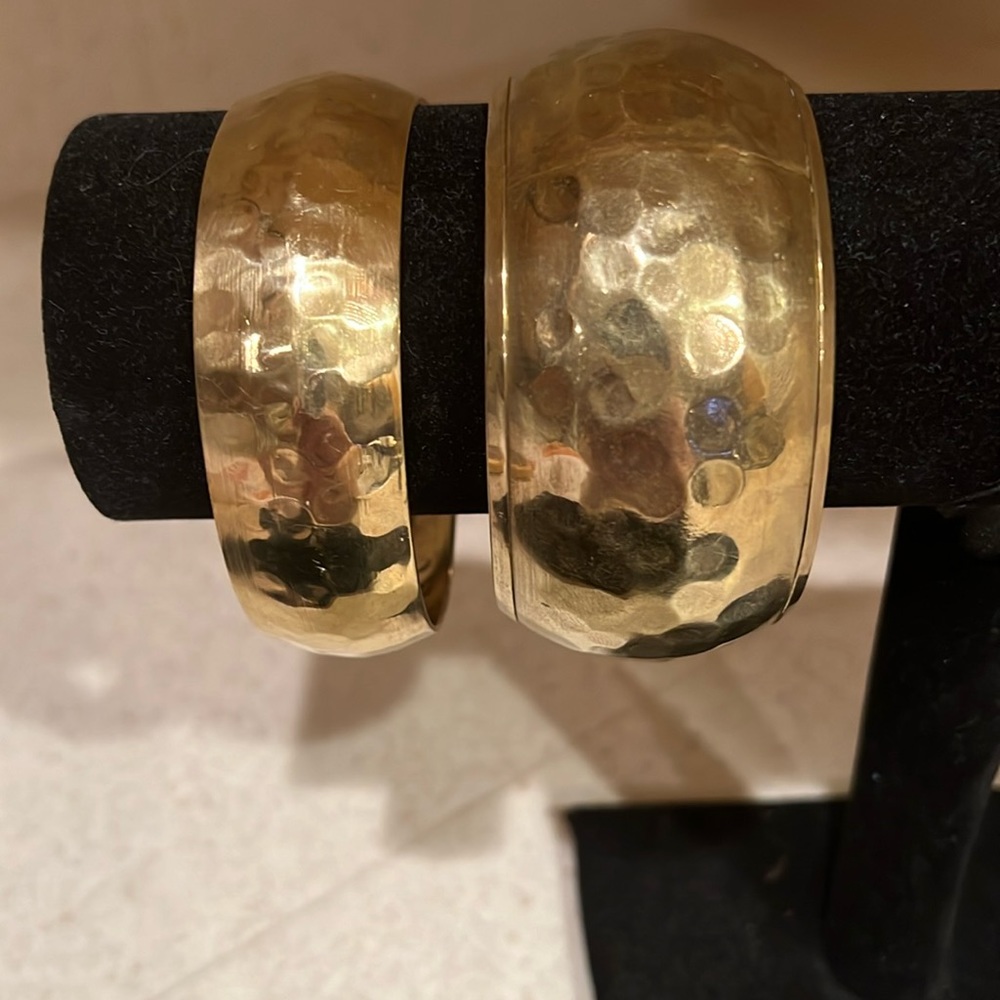 Two Gold Bangles, Bracelets - image 1